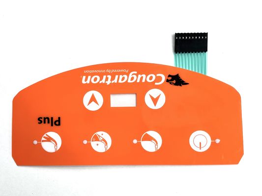 Monochrome Screen Printing Membrane Key Switch LCD Fanuc Dengan Frosted LED Window