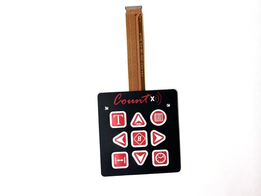 سفارشی کردن طراحی Backlight LED Membrane Keypad RGB با کلید های محوطه ای