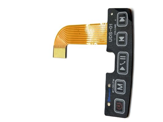 بافت Mylar LED Side Backlight Membrane Switch با پیچ 0.5 میلی متری مولکس