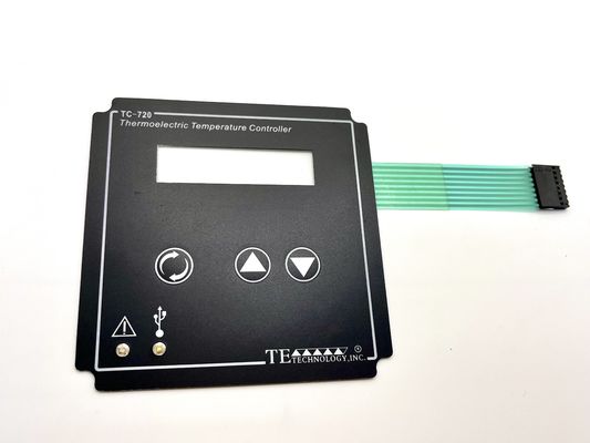 Υψηλή φωτεινότητα πράσινο LED με πίσω φωτισμό κλειδί διακόπτης μεμβράνης με εξωτερική πρόσφυση 3M