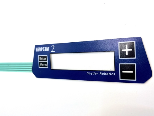 Interruptor de membrana estándar de revestimiento mate personalizado con ventana LCD transparente