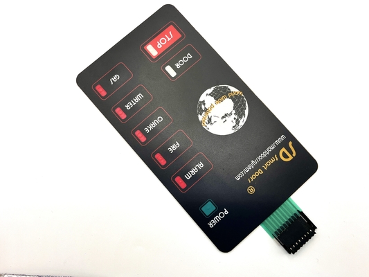 Polyester Female Connector Led Membrane Switches With Metal Clike Dome Buttons