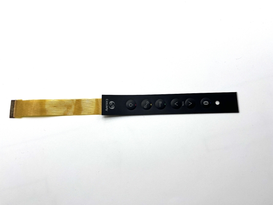 Texture Coating 1x3 Matrix Membrane Switch Keypad Suppliers With Perimeter Emboss All Keys