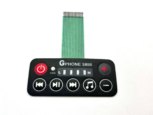 2.54MM Pitch Connect Push Button Membrane Switch for 3V-24V Operating Voltage Efficiency Needs