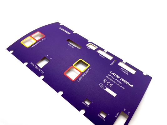 Graphic Overlay Screen Printed Polycarbonate Label With Adhesive Backing And Various Materials